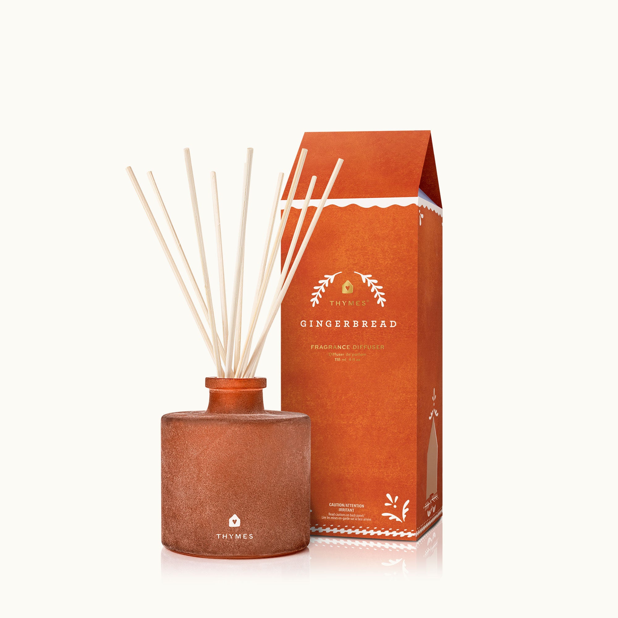 Thymes Petite Reed Diffuser 4 Fl Oz, Gingerbread