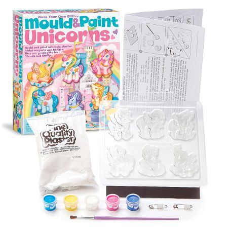 Mould & Paint Unicorns - Craft kit for kids & girls by Toysmith - Gift for Birthday, Christmas or fun