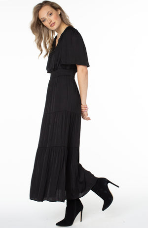 Woven Maxi Dress, Black | LIVERPOOL