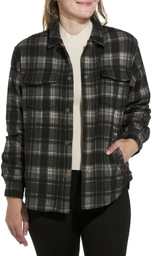 Upton Knit Shacket, Black & Grey Plaid | Flag & Anthem - SALE