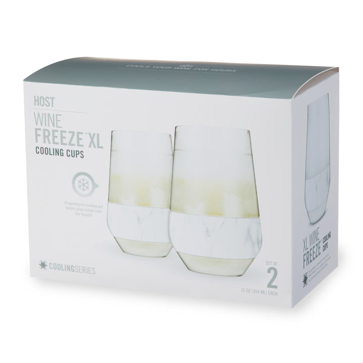 Wine Freeze Cooling Cups XL Set, Marble | Host