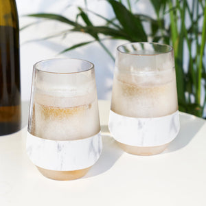 Wine Freeze Cooling Cups XL Set, Marble | Host