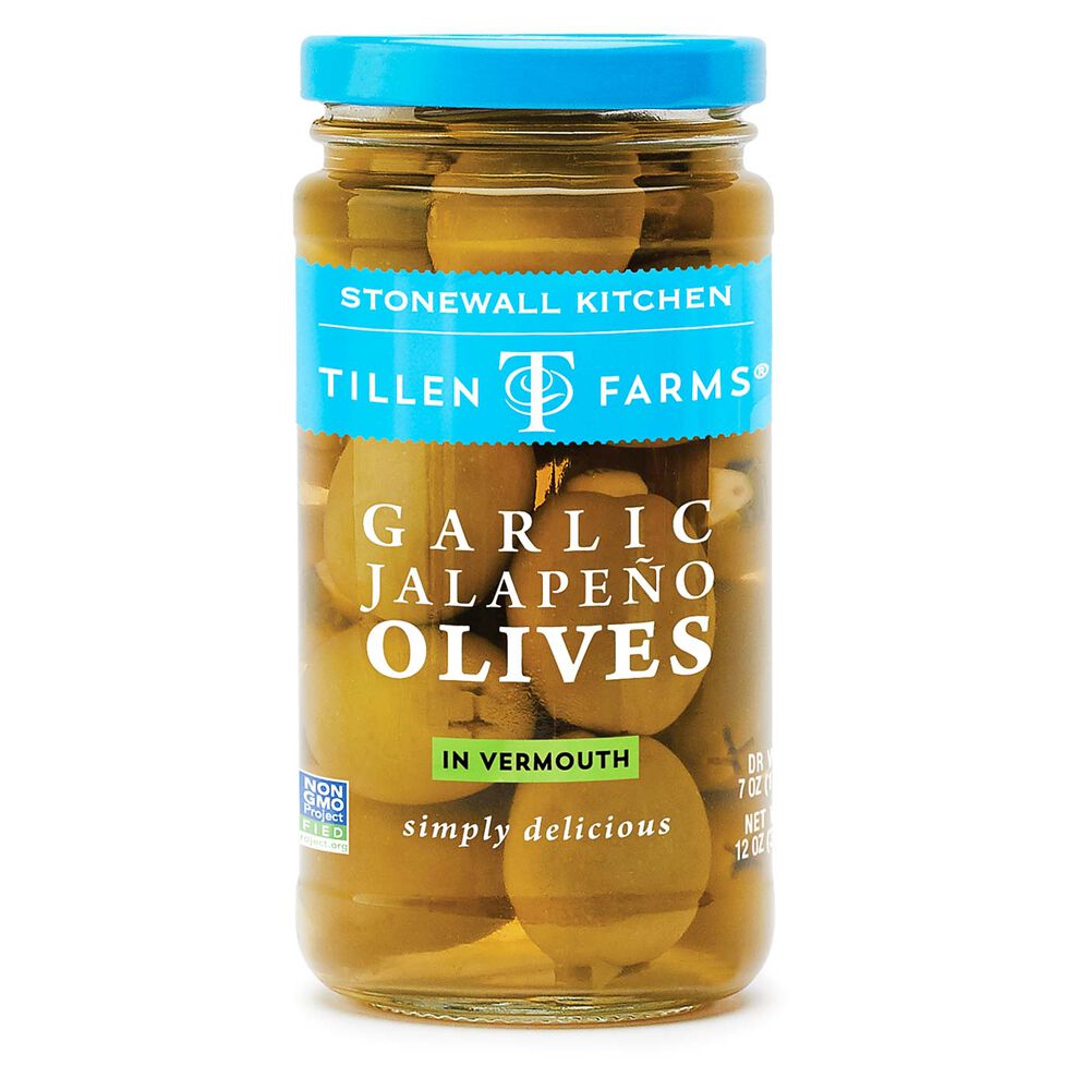 Garlic Jalapeno Olives in Vermouth | Stonewall Kitchen