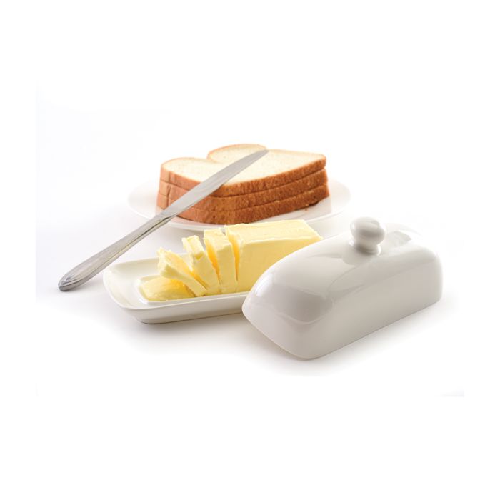 Butter Dish with Lid, White | Norpro