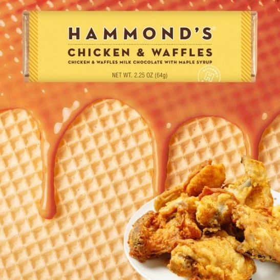 Chicken & Waffles Milk Chocolate Candy Bar | Hammond's Candies