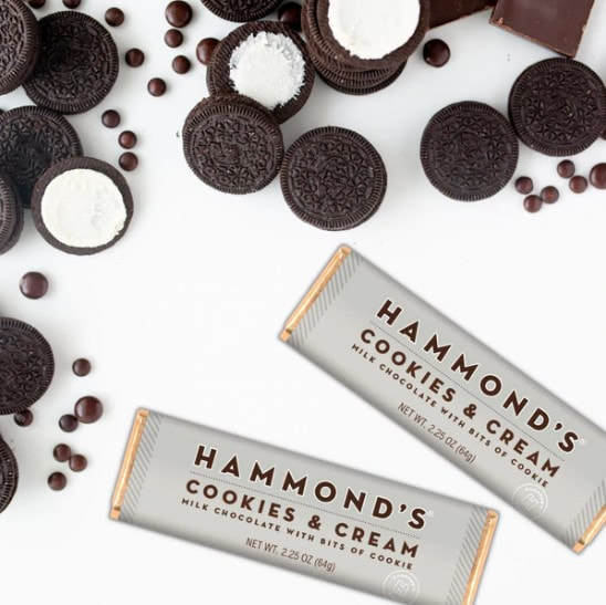 Cookies & Cream, Milk Chocolate | Hammond's