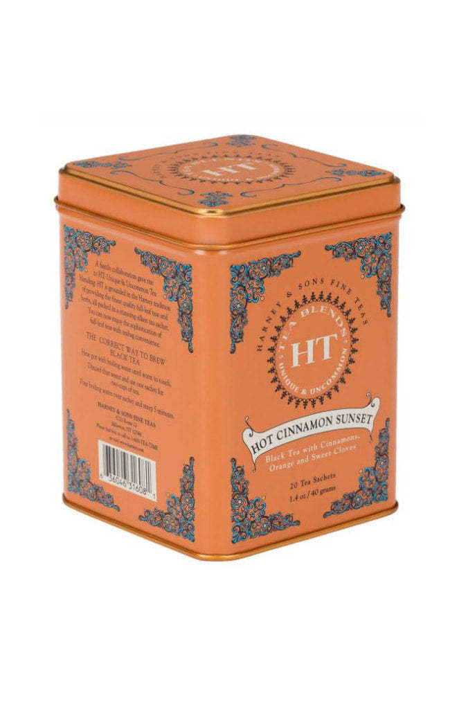 Hot Cinnamon Sunset Tea, HT Tin of 20 Sachets | Harney & Sons Tea