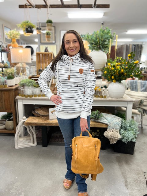 Artemis Ivory Stripe Pullover | Wanakome - Women's Hoodie – MECO7