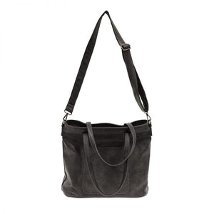 Terri Traveler Zip Tote Handbag, Black | Joy