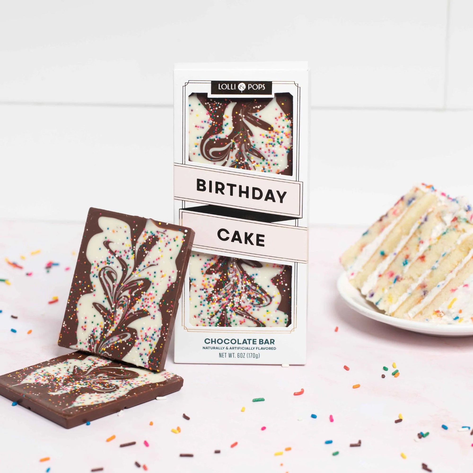 Birthday Cake Topped Chocolate Bar | Lolli & Pops