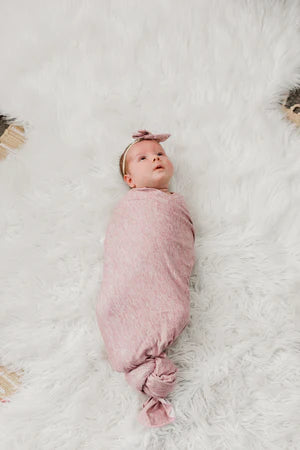 Knit Swaddle Blanket, Maeve - Copper Pearl