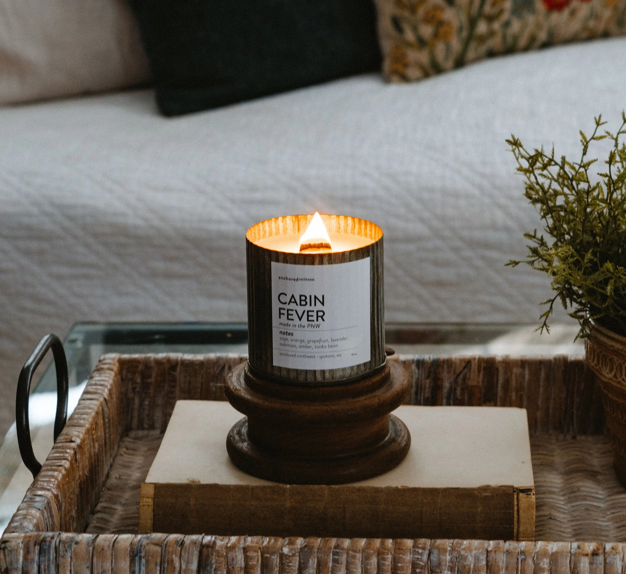 Cabin Fever Wood Wick Rustic | Minnesota Lake Scent Candle