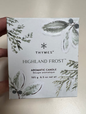 Highland Frost Boxed Candle, 6.5oz, Tymes