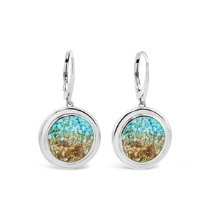 Neptune Earrings Lake Minnewaska Sand Turquoise Gradient, Silver | Dune Jewelry