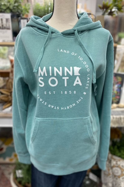 Minnesota Round Logo Hoodie - Mint