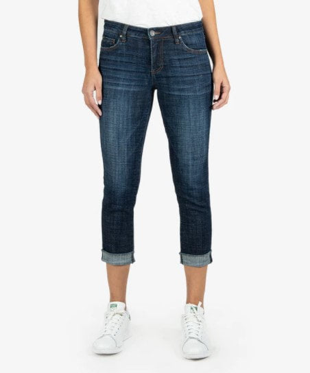Amy Crop Jeans Straight Rollup, Denim | KUT from the Kloth