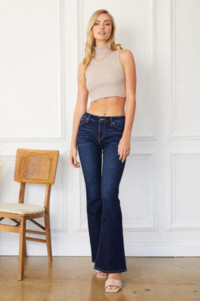 Ashley Mid Rise Flare | Kan Can Jeans