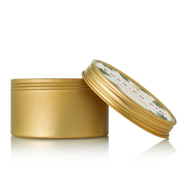 Small Gold Travel Tin Candle, Frasier Fir