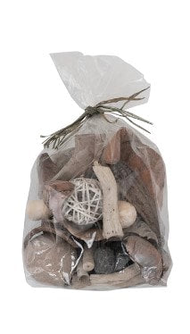 Assorted Dried Natural Pods in Bag, 7-1/4 H