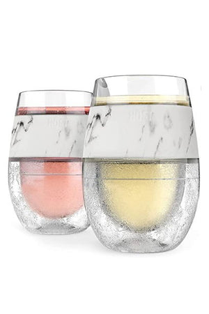 Wine Freeze Cooling Cups XL Set, Marble | Host