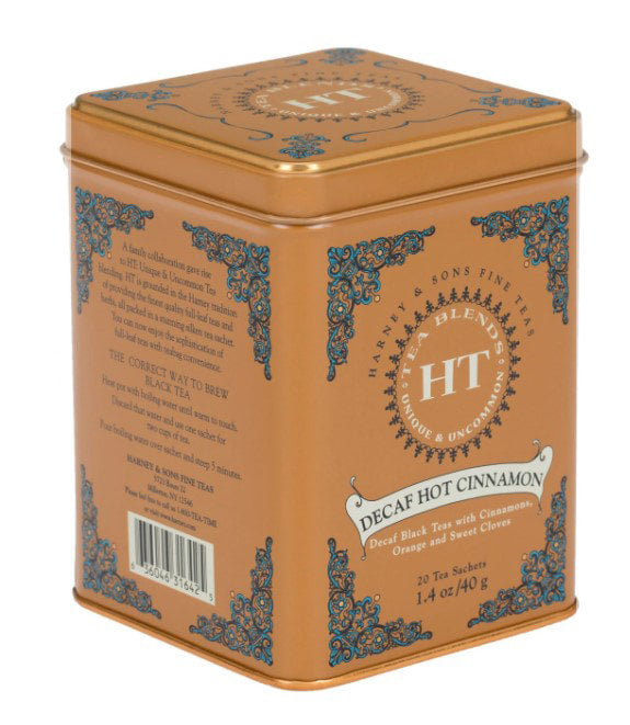 Decaf Hot Cinnamon Tea, HT Tin of 20 Sachets | Harney & Sons Tea
