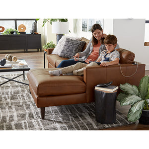 Trafton 2 Piece Sofa Chaise, Leather