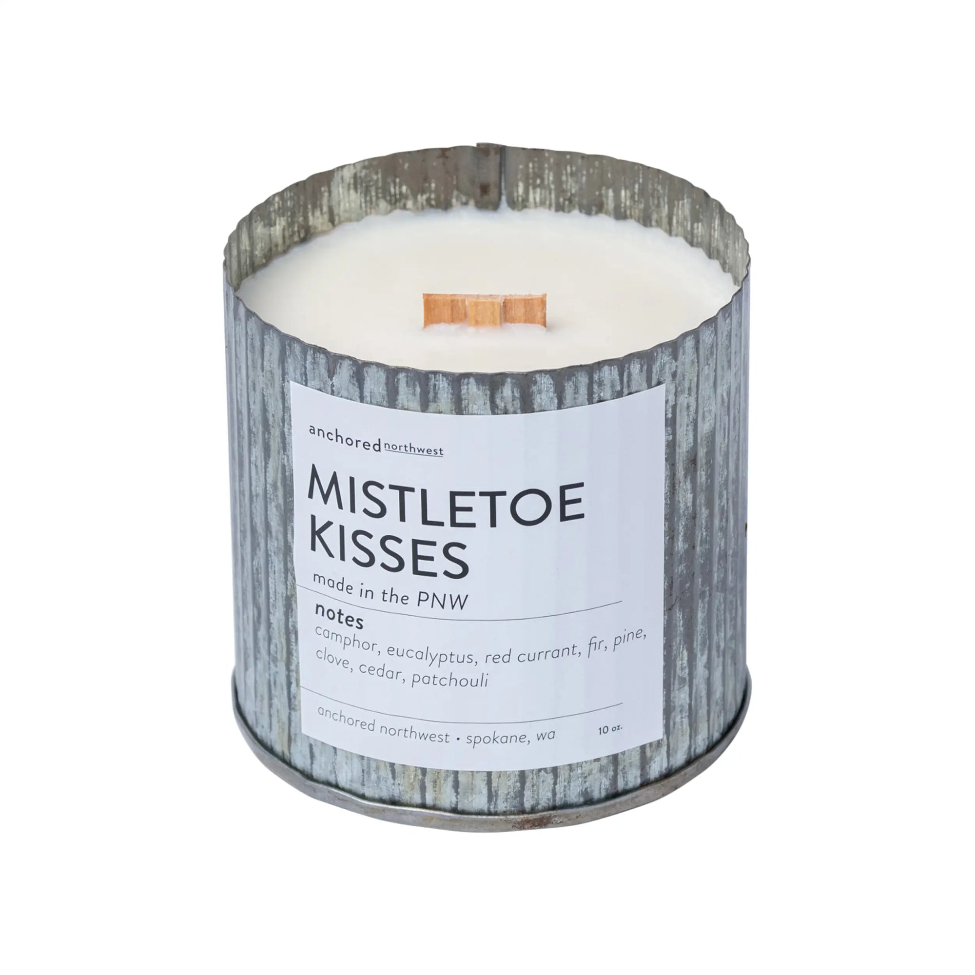 Mistletoe Kisses Wood Wick Rustic Candle - Anchored Northwest